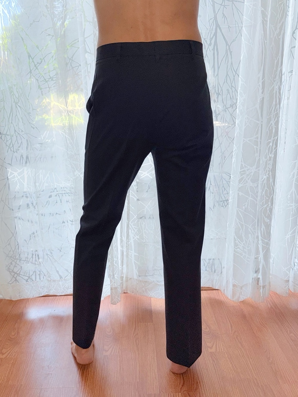 Jill Sander all black cotton dress pants trousers slacks - Picture 10 of 13